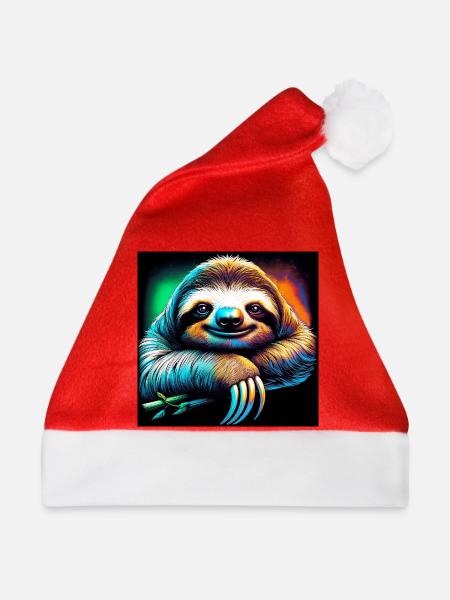 Faultier - Weihnachtsmütze - Rot