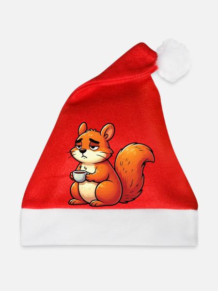 Eichhörnchen Eichhorn Eichhörnchenliebhaber Nager - Weihnachtsmütze - Rot