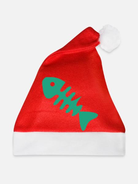 Gruene Fischgraete Icon - Weihnachtsmütze - Rot