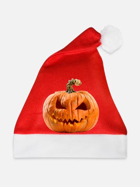Pumpkin Halloween - Weihnachtsmütze - Rot