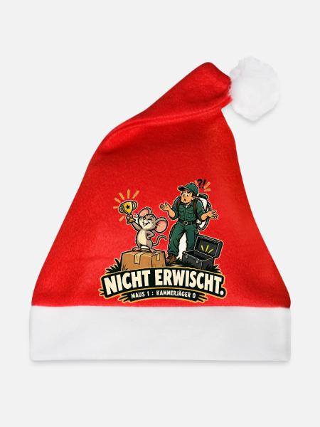Maus gewinnt - Weihnachtsmütze - Rot