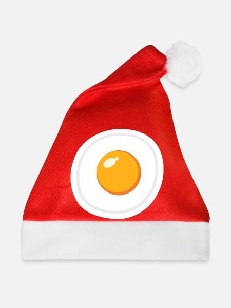 Eikostüm Halloween lustiges Frühstückskostüm - Weihnachtsmütze - Rot - Vorne