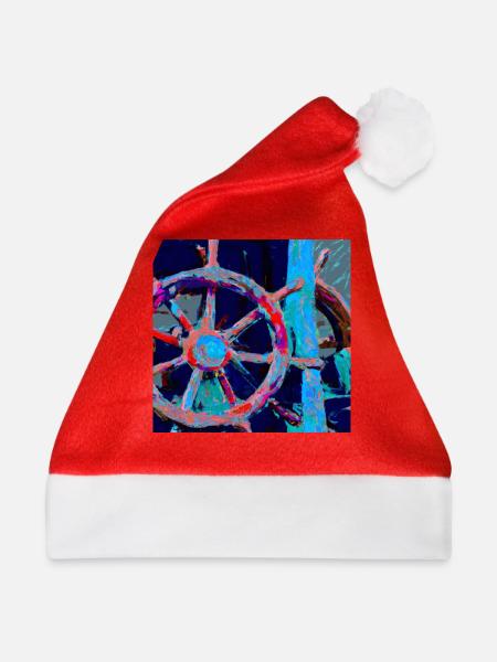 Steuerrad - Weihnachtsmütze - Rot