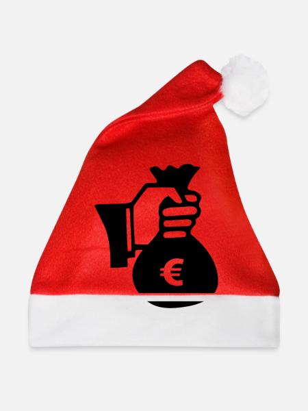Dollar Geld Money - Weihnachtsmütze - Rot