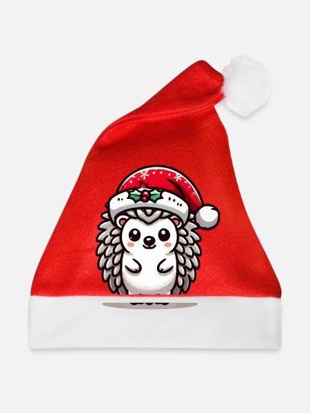 Igel - Weihnachtsmütze - Rot
