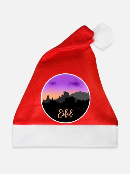 Eifel Fineline Skyline - Weihnachtsmütze - Rot