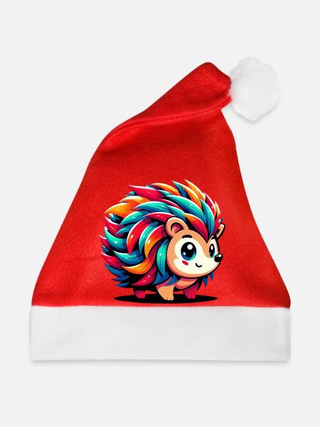 Igel - Weihnachtsmütze - Rot