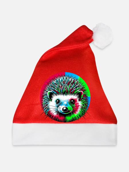 Igel - Weihnachtsmütze - Rot