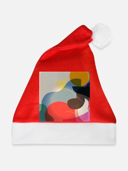 Abstrakte Farbformen Komposition - Weihnachtsmütze - Rot