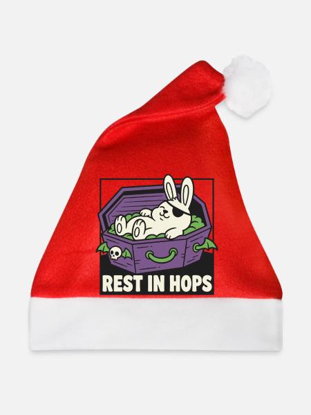 Rest in Hops Hoppel im Sarg - Weihnachtsmütze - Rot