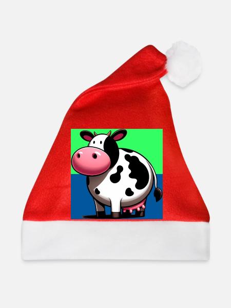 Kuh - Weihnachtsmütze - Rot