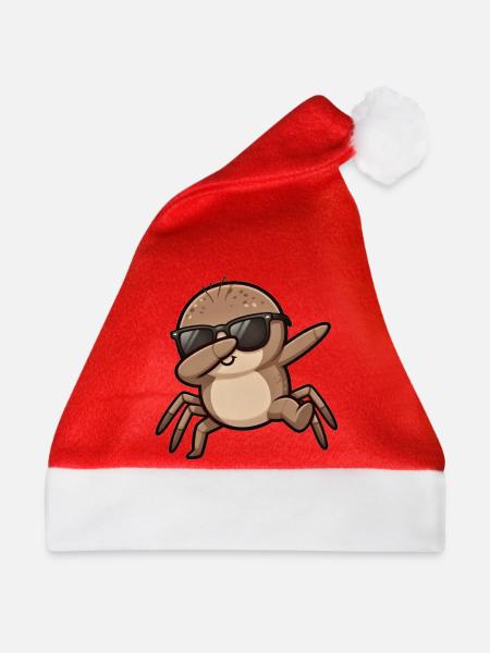 Dabbing Spinne - Weihnachtsmütze - Rot