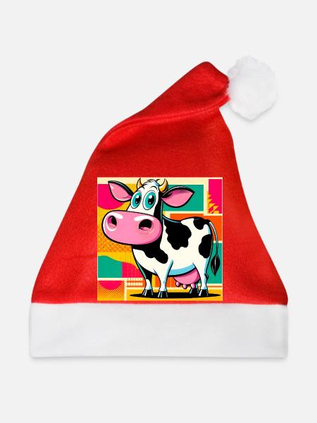 Kuh - Weihnachtsmütze - Rot