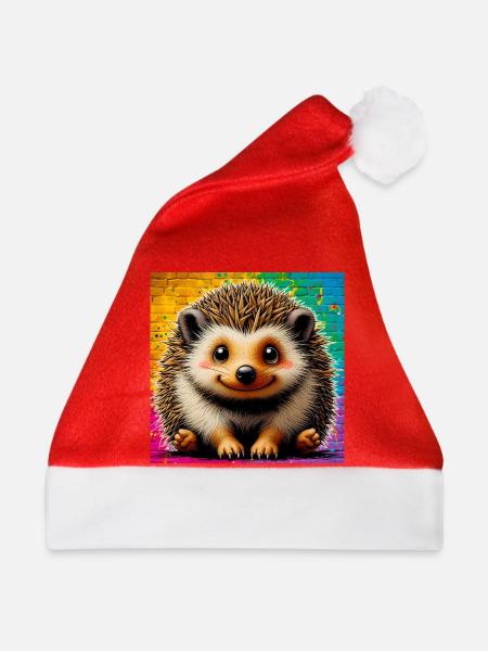 Igel - Weihnachtsmütze - Rot