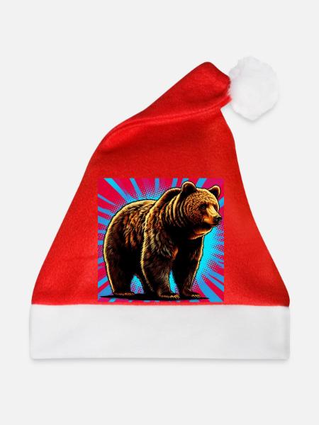 Bär - Weihnachtsmütze - Rot