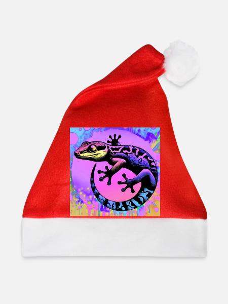 Gecko - Weihnachtsmütze - Rot