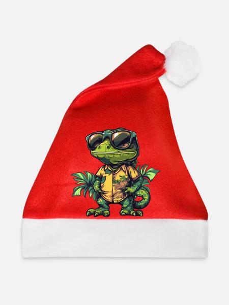 Chameleon Comic Urlaub - Weihnachtsmütze - Rot