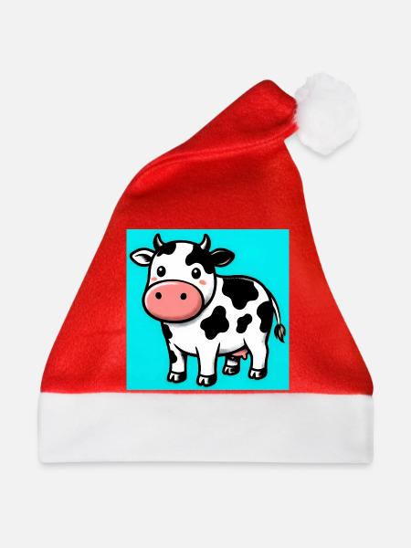 Kuh - Weihnachtsmütze - Rot