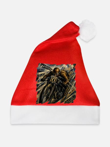 Futurissmus_Motorrad - Weihnachtsmütze - Rot
