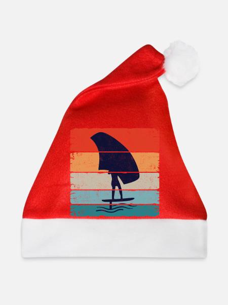 Foiling Retro Sunset Square - Weihnachtsmütze - Rot