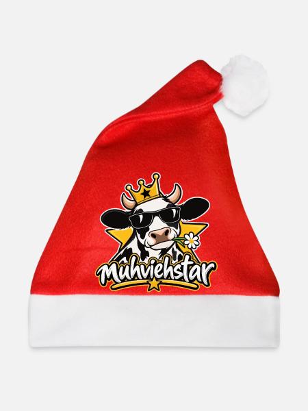 Muhviehstar - Moviestar - Born to be a Star! - Weihnachtsmütze - Rot - Vorne