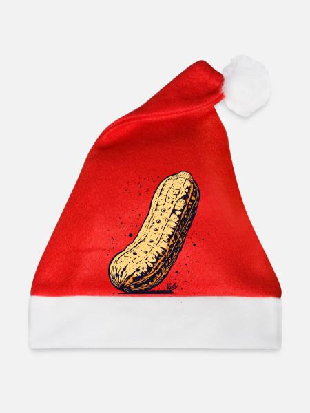 Große Erdnuss - Weihnachtsmütze - Rot