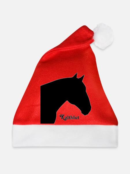 Kaltblut schwarz - Weihnachtsmütze - Rot - Vorne