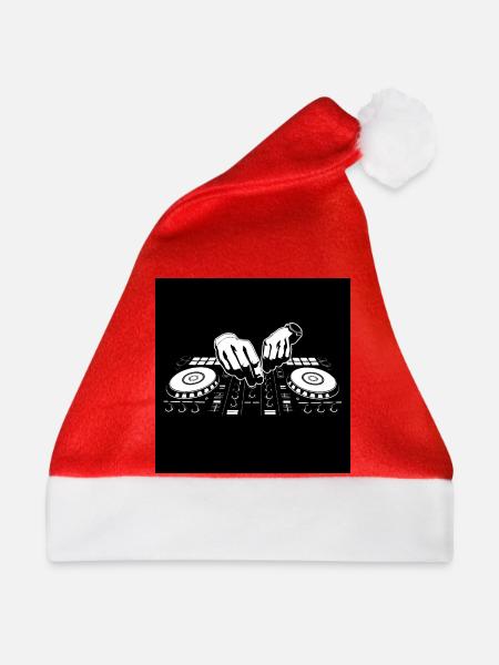 DJ Gesichtsmaske - Weihnachtsmütze - Rot