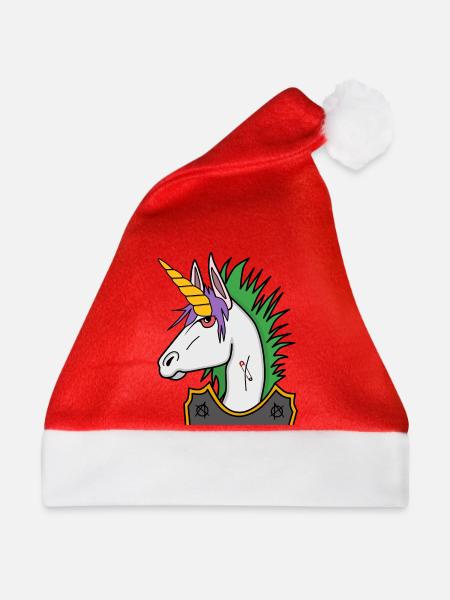 Einhorn Punk - Weihnachtsmütze - Rot