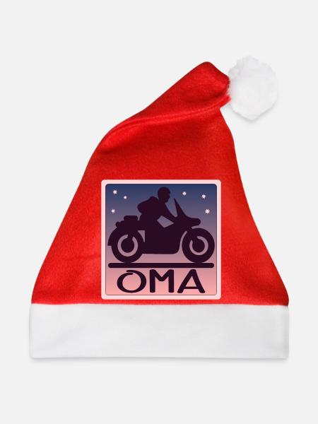 MOTORRAD OMA GROßMAMA - Weihnachtsmütze - Rot