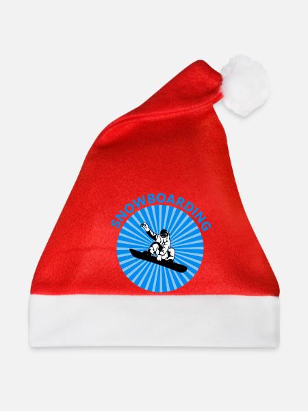 Snowboarden - Weihnachtsmütze - Rot