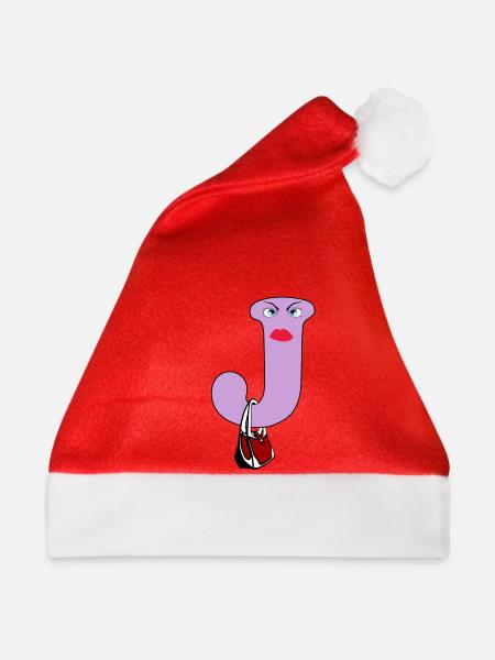 J - Weihnachtsmütze - Rot