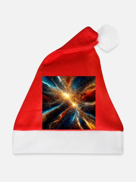 Kosmische Explosionsfarben - Weihnachtsmütze - Rot