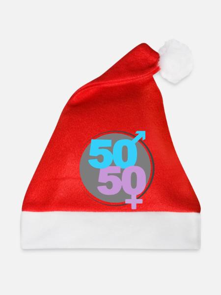 50/50 - Weihnachtsmütze - Rot