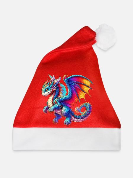 Drache - Weihnachtsmütze - Rot