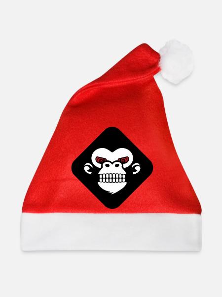 Gorilla-Zahn-Logo - Weihnachtsmütze - Rot