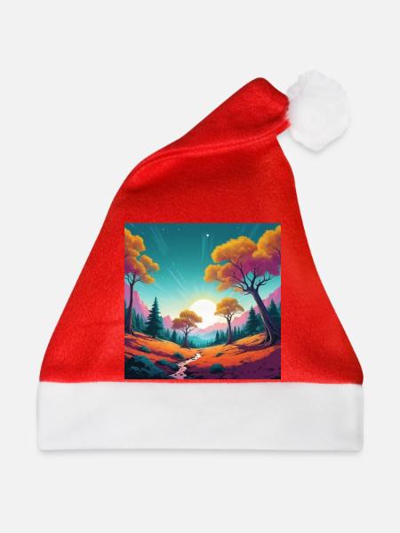 Sonnenuntergang - Weihnachtsmütze - Rot