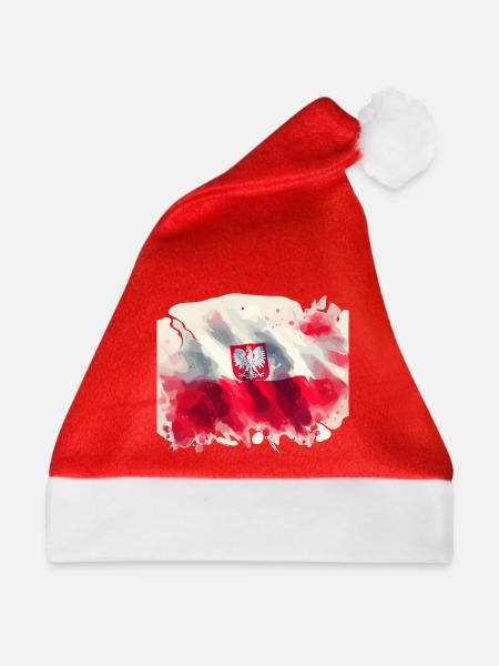 Flagge Fahne Polen Polska polnisch rot weiß - Weihnachtsmütze - Rot - Vorne