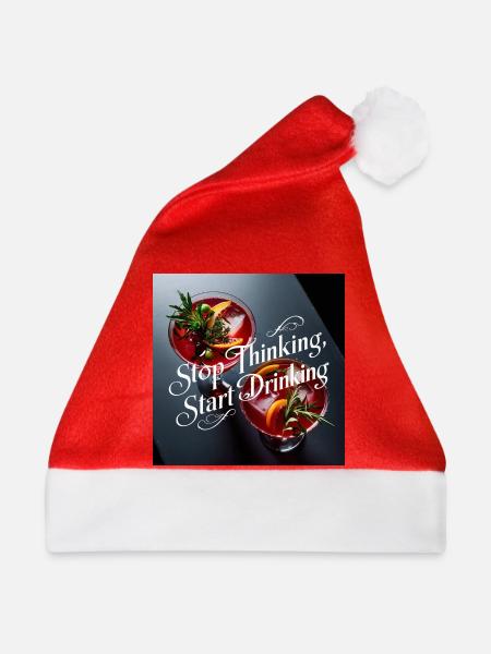 Cocktails mit Humorvollen Text - Weihnachtsmütze - Rot