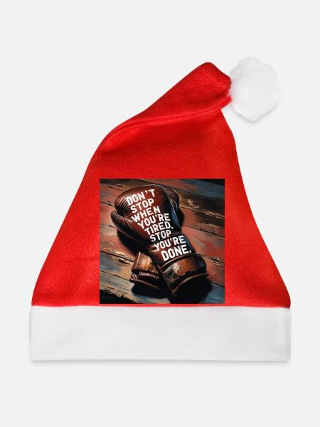 Kampfgeist auf Boxhandschuh - Weihnachtsmütze - Rot