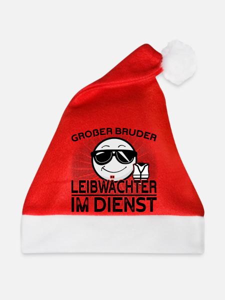 Großer Bruder Leibwächter im Dienst - Weihnachtsmütze - Rot
