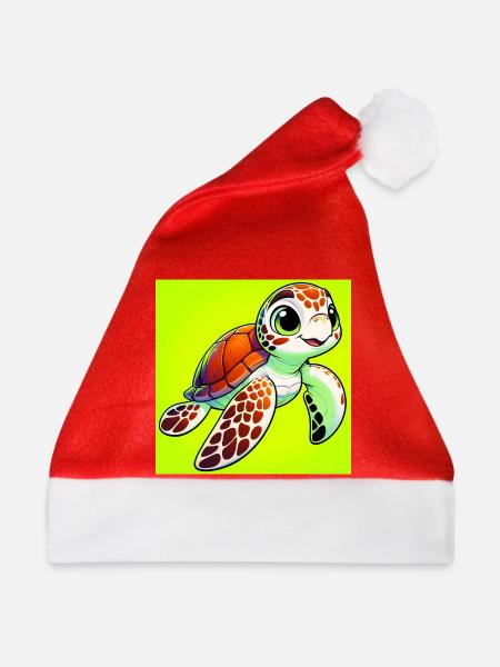 Schildkröte - Weihnachtsmütze - Rot
