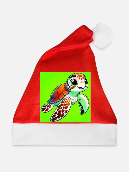Schildkröte - Weihnachtsmütze - Rot