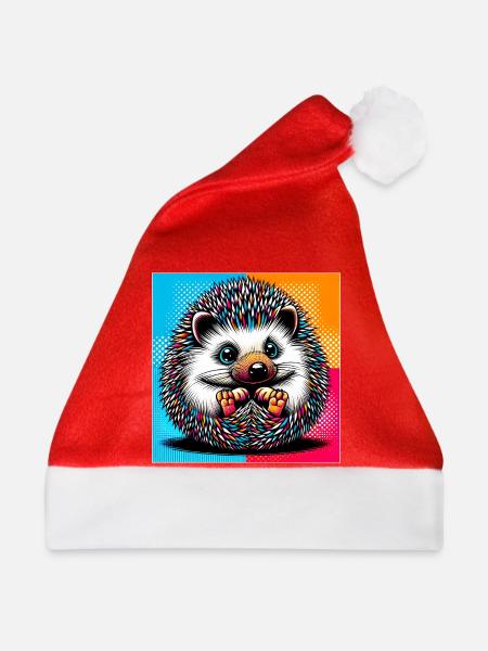 Igel - Weihnachtsmütze - Rot