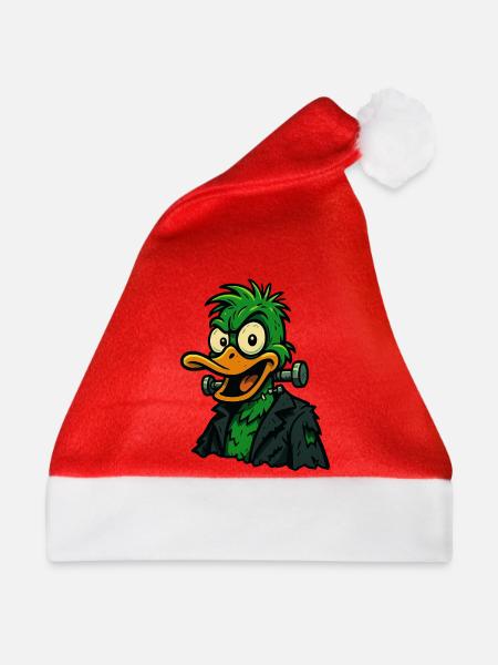 Frankenquack – Verrückte Halloween-Ente - Weihnachtsmütze - Rot