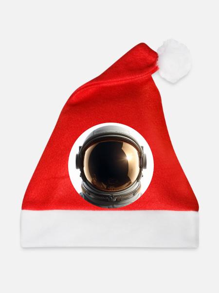 Astronautenhelm im Sonnenlicht - Weihnachtsmütze - Rot