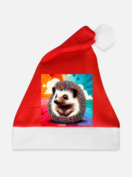 Igel - Weihnachtsmütze - Rot