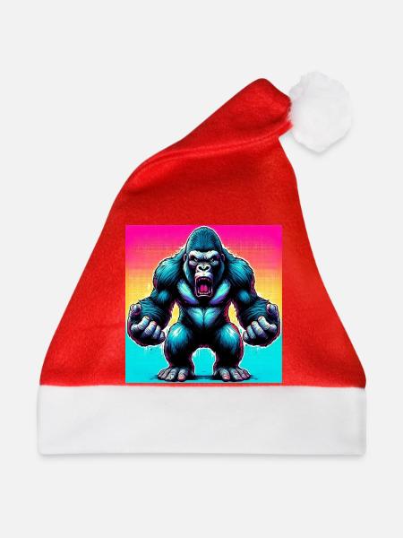Gorilla - Weihnachtsmütze - Rot