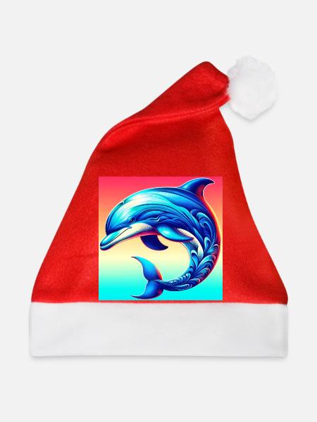 Delfin - Weihnachtsmütze - Rot