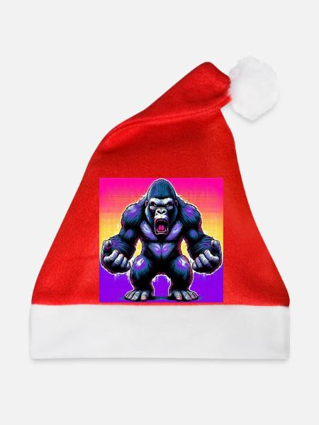 Gorilla - Weihnachtsmütze - Rot
